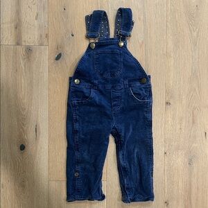 Dotty Dungarees Navy Blue Kids Corduroy Overalls